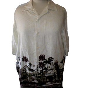 Axcess Hawaiian Luau Tiki Tropical Island Shirt